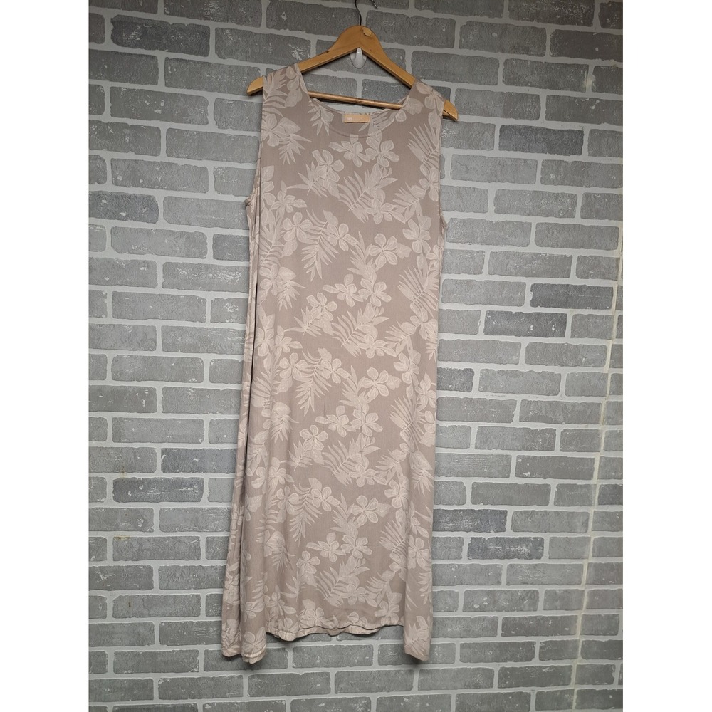 La Cera M Womens Sleeveless Floral‎ Tonal Printed A-Line Dress Size L/XL